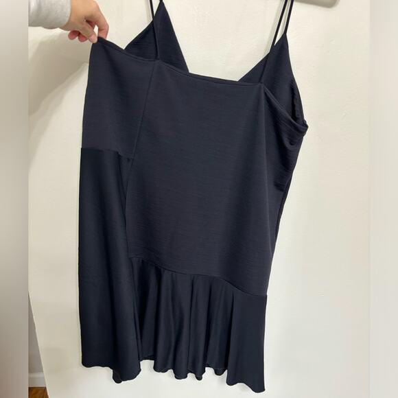 COS Tank Mini Dress Ruffle Hem in Black and Navy - Size L - Picture 4 of 8